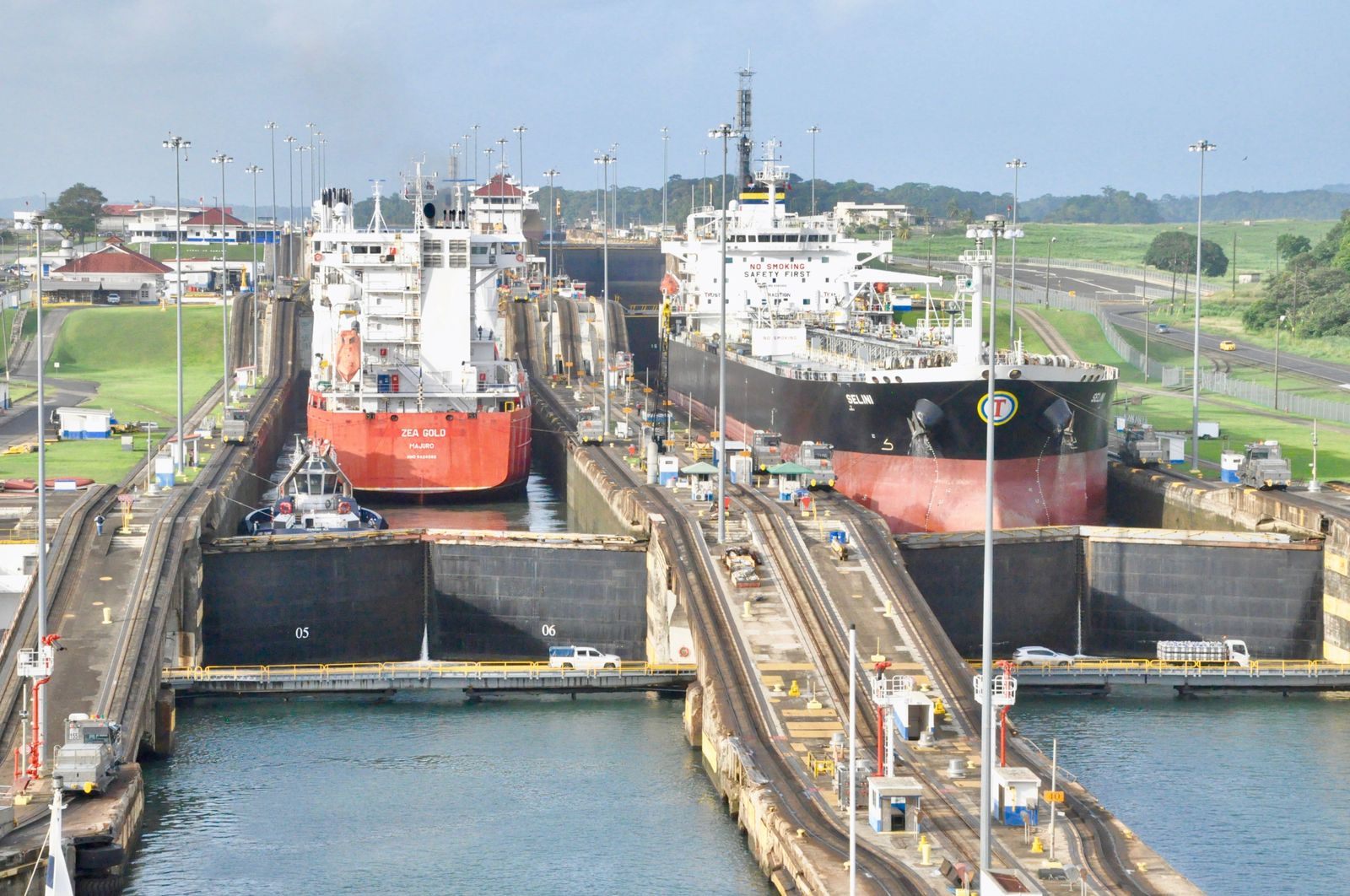 Ships rising through the Panama Canal locks, the highlight of Panama Canal cruises 2027